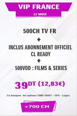 Abonnement IPTV France +500TV
