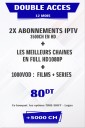 Promotion : 2 x Abonnement IPTV 12 mois Mono VIP +5000 chaines TV