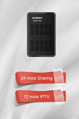 Récepteur Samsat 5100 HD Super + 24 mois Sharing et 12 mois IPTV