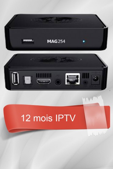 MAG 254 + 12 Mois IPTV Officiel tunisie
