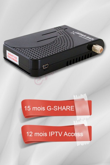Récepteur Starsat 2020HD SUPER + 15 mois G-share + 12 mois IPTV AIRYSAT tunisie