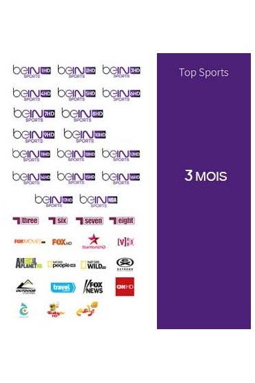 Abonnement Bein Sports 3 mois TOP SPORTS tunisie